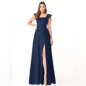 Azazie Jinny Bridesmaid Dress - Navy